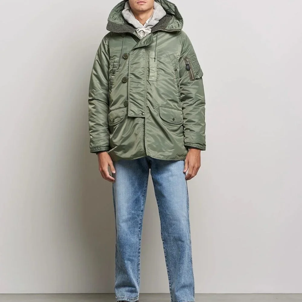 BEAMS PLUS MIL TYPE N-3B DOWN JACKET - SAGE - Picture 6 of 15